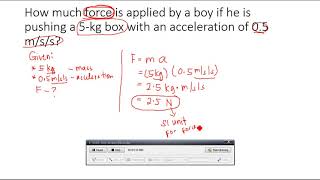 PHYSICS GRADE 8 Law of AccelerationForce [upl. by Essy]