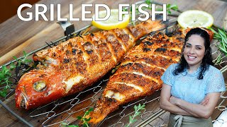 How to GRILL Fish  Grilled RED SNAPPER  How to bake a RED SNAPPER [upl. by Anitsirt]