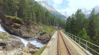 ★ 4K 🇮🇹Tirano  🇨🇭St Moritz summer cab ride Italy to Switzerland 062020 [upl. by Akihsat440]