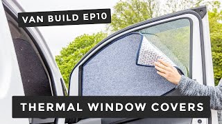 HOW TO Make DIY Thermal Van WINDOW COVERS From Insulation And Carpet [upl. by Ricardama]