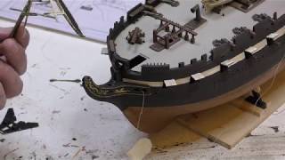 Revell USS Constitution Build 196 Scale [upl. by Aylmer]