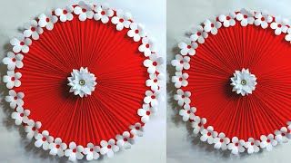 Nirmana  How to make beautiful wall hanging  wall decorations  craft ideas diy paper flowers [upl. by Eilrahs]