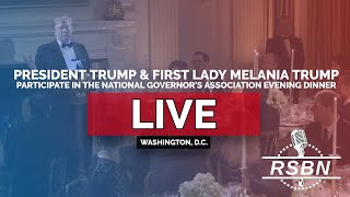 LIVE REPLAY Pres Trump and the First Lady Participate in the Governors Association Dinner 22225 [upl. by Tarabar]