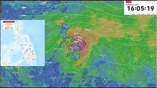 Typhoon Odette Rai Live tracker [upl. by Enyalahs844]