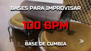 Base de CUMBIA  100 Bpm 🥁  Para ImprovisarPracticar 🔥 [upl. by Nerehs459]