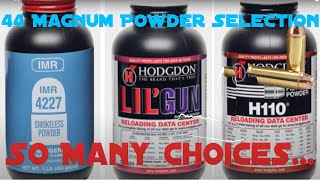 Magnum Pistol Reloading 44 Mag Powder Choice [upl. by Ahsias]