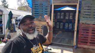 Making a Storage shed out of Pallets Part 3 [upl. by Puglia]