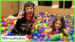 Gertie and Therma 24 Hours In Box Fort Ball Pit  AllAroundAudrey [upl. by Couture]