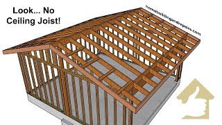 Twocar Garage with Ridge Beam Roof Framing – No Ceiling Joist or Rafter Ties [upl. by Rexferd]