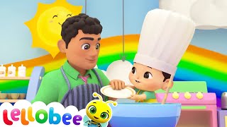 Lets Bake A Cake  Pat A Cake Song  Playtime Song For Kids  Lellobee [upl. by Glynda]