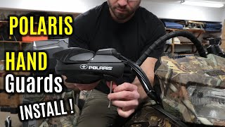 HandGUARDS amp Mount KIT Install  2018 Polaris Sportsman 1000 XP HUNTER [upl. by Amandi673]