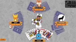 double deck pinochle  Im too chicken to bid [upl. by Hayyikaz]