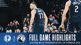 Dallas Mavericks Highlights vs Minnesota Timberwolves  October 29 2024 [upl. by Jacob]