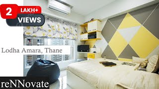 LODHA AMARA Thane 2BHK full Interiors full interiors by reNNovate Interiors [upl. by Aehta424]