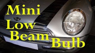 Mini low dipped headlight bulb change [upl. by Yodlem172]