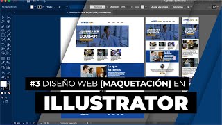 🚀 Diseño web MAQUETACIÓN en ILLUSTRATOR 3 [upl. by Xxam]