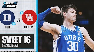 Duke vs Houston  Sweet 16 NCAA tournament extended highlights [upl. by Caesaria]