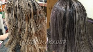 Baño de color para cabello con mechas  Lilyymakeuup [upl. by Sloan845]