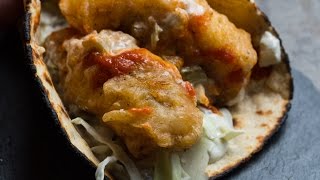 Easy Homemade Fish Tacos  SAM THE COOKING GUY [upl. by Drawoh]