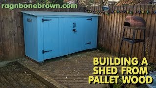 Building A Shed Using Pallet Wood  Part 1 of 3 [upl. by Koran]