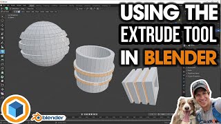 Getting Started with the EXTRUDE TOOL in Blender [upl. by Alaehs]