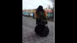 DAK amputee girl riding Segway [upl. by Lahcim]