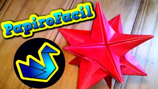 ORIGAMI FACIL  Como hacer una estrella de papel 3D [upl. by Antipas653]