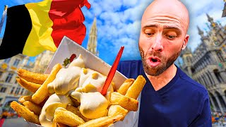 The Best BELGIAN FRIES TOUR of Brussels Belgium [upl. by Wolcott]