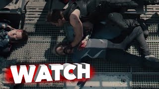 The Avengers Age of Ultron Hawkeye Kills Quicksilver in this Gag Reel Clip  ScreenSlam [upl. by Salomo]