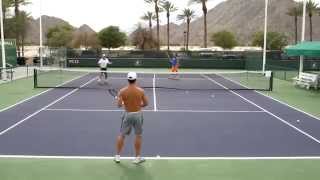 Fabio Fognini Practice 2014 BNP Paribas Open Indian Wells [upl. by Stav]