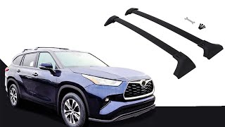 How to install roof rack crossbars for 2020 2021 Toyota Highlander Part 1 [upl. by Neenwahs927]