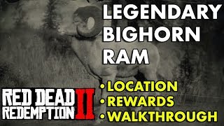 Red Dead Redemption 2  Legendary Bighorn Ram Location Rewards Walkthrough [upl. by Prisca]