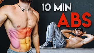 10 MIN ABS WORKOUT  No Equipment Challenge [upl. by Berneta730]