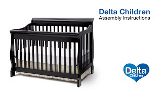 Delta Children Canton 4in1 version B Crib Assembly Video [upl. by Negroj]