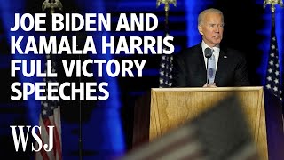 Joe Biden and Kamala Harris Full Victory Speeches  WSJ [upl. by Sacks]