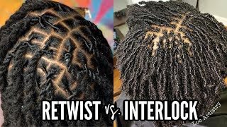 Interlocking vs Retwisting Locs PROS amp CONS  My Entire Experience [upl. by Georgette]