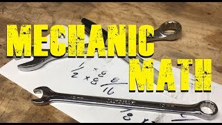 MECHANIC MATH  Standard wrench sizes made EASY [upl. by Salakcin]