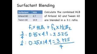 Emulsion Surfactant Calculations [upl. by Narot]