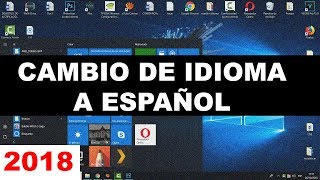 Como cambiar el idioma en windows 10 de ingles a español [upl. by Filiano655]