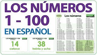 Spanish Numbers 1100  Los números de 1 a 100 [upl. by Magdalena960]