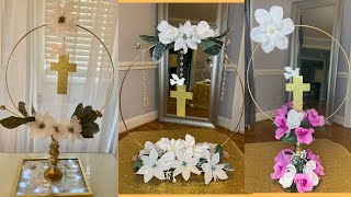 Baptism Centerpieces DIYChristening religious centerpieces [upl. by Nanine]