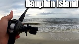 Surf Fishing at Dauphin Island  Easy Saltwater Beach Fishing [upl. by Kaile]