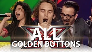 ALL GOLDEN BUZZERS on X Factor [upl. by Gnivri]