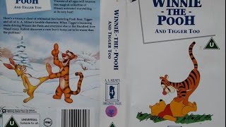 Winnie the Pooh and Tigger Too 1995 UK VHS [upl. by Butler]