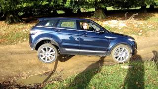 EXCLUSIVE Range Rover Evoque Test 3 Wheels at Rockingham Castle [upl. by Anum]