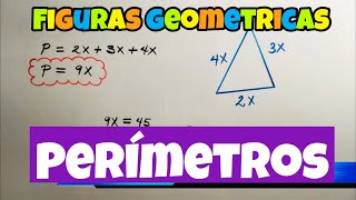 PERÍMETRO de Figuras con Expresiones Algebraicas Triángulo [upl. by Gawain289]