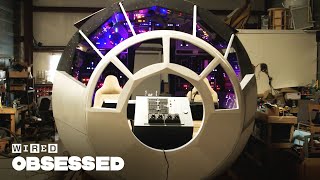 FullSize Millennium Falcon Cockpit Built In A Garage  Obsessed  WIRED [upl. by Raouf]