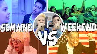 SEMAINE VS WEEKEND  LE RIRE JAUNE [upl. by Ganiats943]