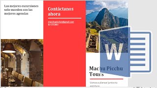 WORD Como HACER un TRIPTICO en WORD 20162019 [upl. by Armillia]