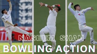 Naseem Shah Bowling Action SlowMotion [upl. by Geddes]